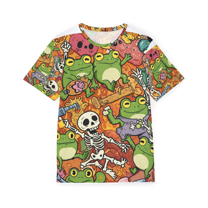 2S2L CHAOS Whimsical Frog Sports Jersey, Fun T-Shirt for Gamers, Halloween Costume, Kids Party Wear, Unique Gift for Nature Lovers