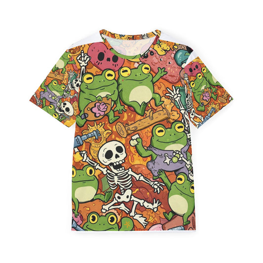 2S2L CHAOS Whimsical Frog Sports Jersey, Fun T-Shirt for Gamers, Halloween Costume, Kids Party Wear, Unique Gift for Nature Lovers